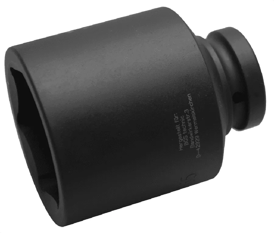 BGS Kraft-Steckschlüssel-Einsatz Sechskant, tief | 25 mm (1") | SW 65 mm – 5500-65