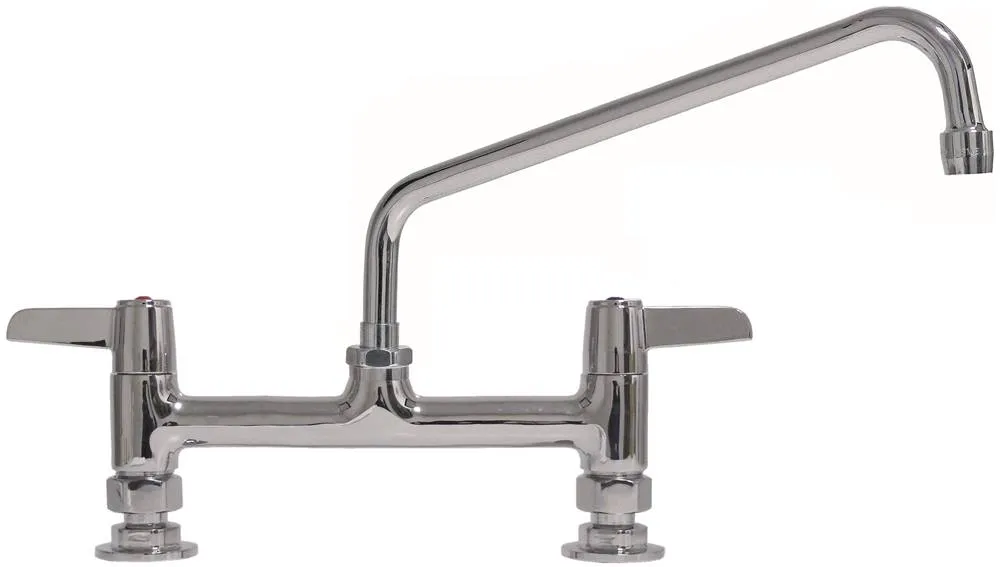 Zweilochmischbatterie mit HU-Auslauf H 195mm Bohrung Tisch 2 Loch 22mm