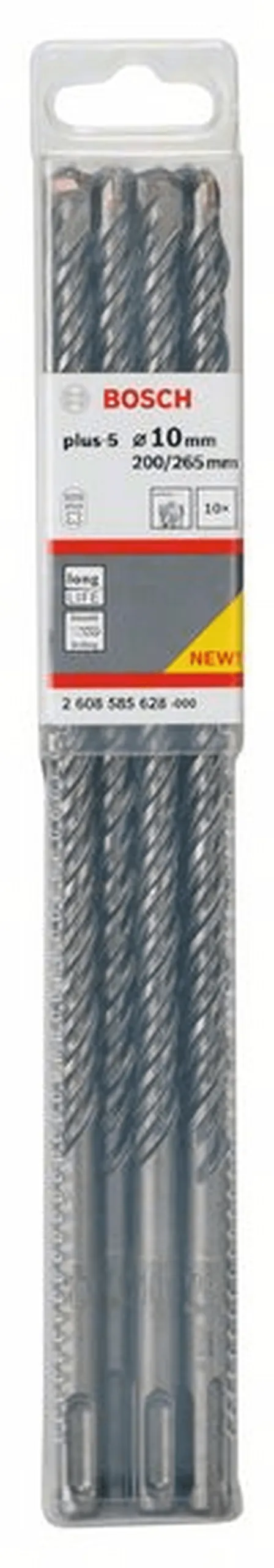 BOSCH Hammerbohrer SDS-plus-5 10 x 200 x 265 mm 10er-Pack 2608585628