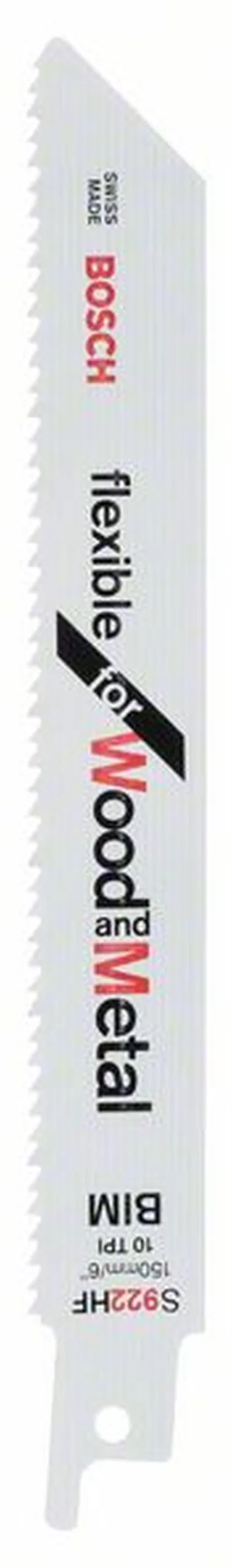 BOSCH Säbelsägeblatt S 922 HF Flexible for Wood and Metal 100er-Pack 2608656320