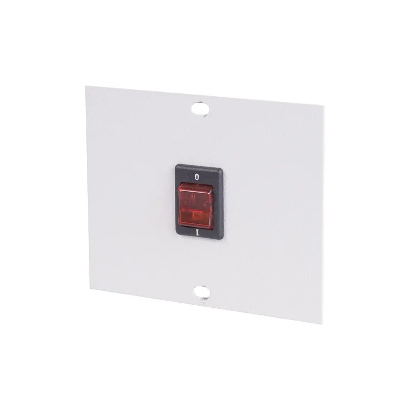 Abdeckblech inkl. Kippschalter für Energiekanal Maße in mm (BxH): 125 x 125