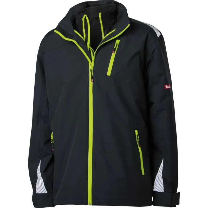 FORTIS 3-in-1Jacke 24, schwarz-limegreen,Gr.2XL