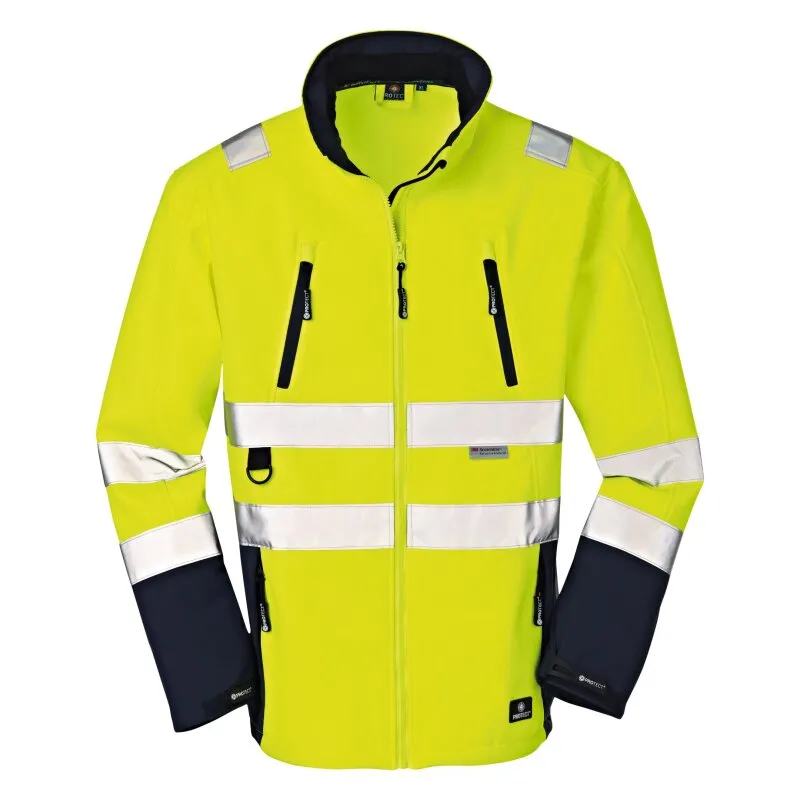 Jacke Pittsburgh,Softshell leuchtgelb/navy,Gr.S