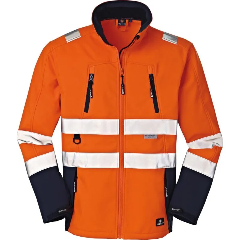 Jacke Pittsburgh,Softshell leuchtorange/navy,Gr.L