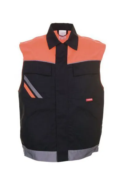 Planam Visline Arbeitsweste schwarz orange zink XXL