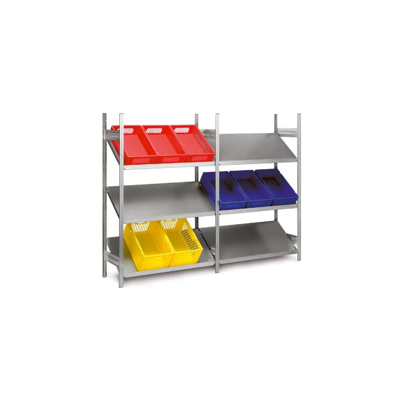 Zusätzliche Ebene für Schrägbodenregal Für 1300 mm Breite Maße in mm (BxT): 1300 x 500